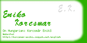 eniko korcsmar business card